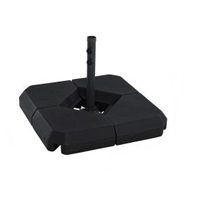 Outsunny Steel Parasol Base: 4 Fillable Weights for Patio Umbrella Stability