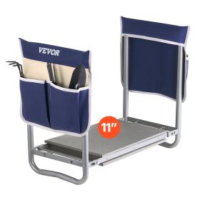 VEVOR Garden Kneeler and Seat, 11 in Wide Kneeling Pad, Heavy Duty Garden Kneeling Stool, Folding Garden Seat with 2 Tool Bags, Relieve Knee & Back Pa