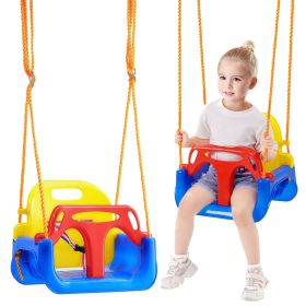 VEVOR 3-in-1 Toddler Swing Seat, 200 lbs Weight Capacity Baby Swing Seat, with Adjustable Ropes and Snap Hooks, Snug & Secure Detachable Infants to Te