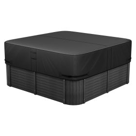 VEVOR Outdoor Hot Tub Cover, 95 x 95 x 20 Inch Weatherproof and Waterproof Hot Tub Cover Protector, 600D Heavy Duty Oxford Fabric and 950N Tearing Str