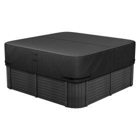 VEVOR Outdoor Hot Tub Cover, 90 x 90 x 20 Inch Weatherproof and Waterproof Hot Tub Cover Protector, 600D Heavy Duty Oxford Fabric and 950N Tearing Str