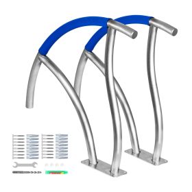 VEVOR Pool Handrail, 2Pack 30"x30" Swimming Pool Stair Rail, 304 Stainless Steel Stair Pool Hand Rail Rated 375lbs Load Capacity, Pool Rail with Quick