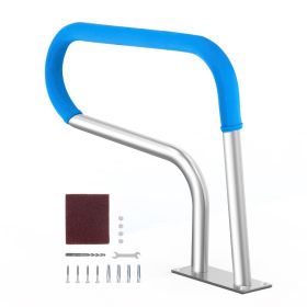 VEVOR Pool Handrail, 32 x 23 inch Pool Railing, Stainless Steel with Base Plate for Indoor/Outdoor Pools,Swimming Pool Safety Railing for Decks,Rust-P