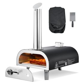 VEVOR Outdoor Pizza Oven, 12 Inch Wood Fired Pizza Ovens, Pellet Pizza-Stove with Thermometer, Portable Pizza-Maker for Outside Backyard Patio Camping