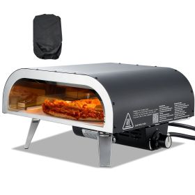 VEVOR Propane Outdoor Pizza Oven, 12 Inch Gas Pizza Maker, Portable Pizza-Cooker with Thickened Pizza-Stone, Carry Bag, Pizza-Oven for Outside Backyar