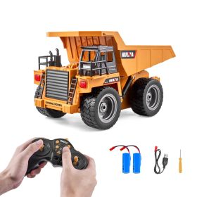 VEVOR RC Dump Truck Toy, 9-Channel 1:18 Scale, Remote Control Dump Truck RC Construction Vehicle Truck Toy with Metal Cabin & Light, 2 Rechargeable Ba