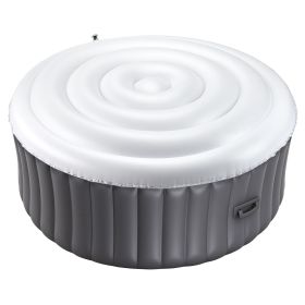 VEVOR Inflatable Hot Tub Cover, 5.4 Ft Round Hot Tub Cover Protector, Insulated Spa Covers for Inflatable Hottub, Weatherproof and Waterproof Energy S