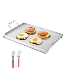 VEVOR Stainless Steel Griddle, 23x16 inch Universal Flat Top Rectangular Plate, Gas Grill Griddle for BBQ Grill, Teppanyaki, Portable Family Cookware