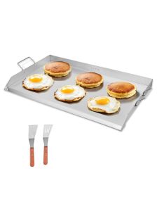 VEVOR Stainless Steel Griddle, 36x22 inch Universal Flat Top Rectangular Plate, Gas Grill Griddle for BBQ Grill, Teppanyaki, Portable Family Cookware
