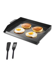 VEVOR Carbon Steel Griddle, 22x16 inch Universal Flat Top Rectangular Plate, Gas Grill Griddle for BBQ Grill, Teppanyaki, Portable Family Cookware, fo