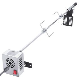 VEVOR Universal Grill Rotisserie Kit for Grills, Electric BBQ Grill with 110V 9W Motor, Stainless Steel Automatic Grilling Kit, Heavy Duty 32"/39" Hex