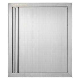 VEVOR BBQ Access Door, 18W x 21H Inch Single Outdoor Kitchen Door, Stainless Steel Flush Mount Door, Wall Vertical Door with Recessed Handle, for BBQ