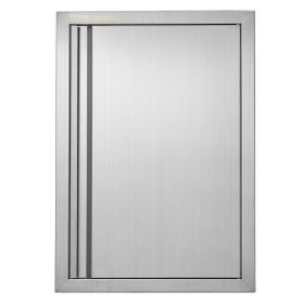 VEVOR BBQ Access Door, 17W x 24H Inch Single Outdoor Kitchen Door, Stainless Steel Flush Mount Door, Wall Vertical Door with Recessed Handle, for BBQ