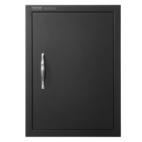 VEVOR BBQ Access Door, 16W x 22H Inch Single Outdoor Kitchen Door, Cold Plate Flush Mount Door, Wall Vertical Door with Handle, for BBQ Island, Grilli