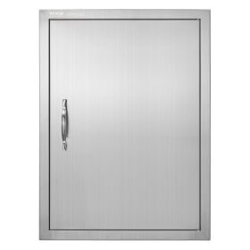 VEVOR BBQ Access Door, 20W x 27H Inch Single Outdoor Kitchen Door, Stainless Steel Flush Mount Door, Wall Vertical Door with Handle, for BBQ Island, G