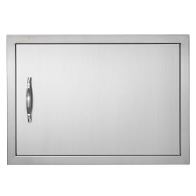 VEVOR BBQ Access Door, 24W x 17H Inch Single Outdoor Kitchen Door, Stainless Steel Flush Mount Door, Wall Vertical Door with Handle, for BBQ Island, G