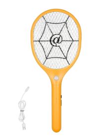 VEVOR Electric Fly Swatter, Zapper Racket with 3 Layers Mesh, Powerful Fly Killer Indoor & Outdoor with 500mAh Battery Rechargeable for Home, Bedroom,