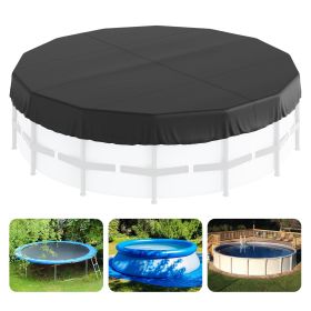 VEVOR 18 Ft Round Pool Cover, Solar Covers for Above Ground Pools, Safety Pool Cover with Drawstring Design, 420D Oxford Fabric Winter Pool Cover, Wat