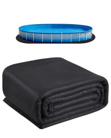 VEVOR Oval Pool Liner Pad, 18 x 33 ft Pool Liner Pad for Above Ground Swimming Pools, Extra-Thick Pool Mat, Prevents Punctures, Recycled Geotextile Ma