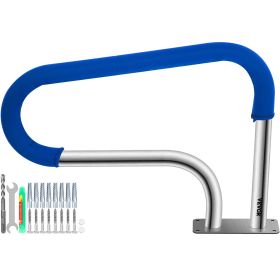 VEVOR Pool Handrail, 32 x 22.5 Swimming Pool Stair Rail, 304 Stainless Steel Stair Pool Hand Rail Rated 375lbs Load Capacity, Pool Rail with Quick Mou