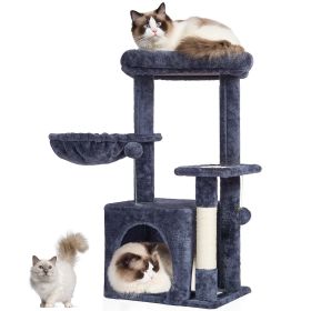 VEVOR Cat Tree for Indoor Cats, 31.4" Cat Tower with Cat Condo, Sisal Scratching Post, Hammock, Top Perch, Jumping Platform, Cat House with Hang Ball,