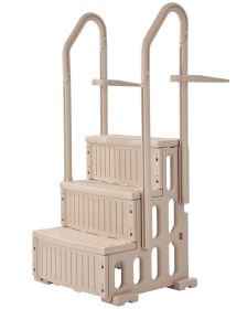 VEVOR Swimming Pool Ladder, 3-Step Double Handrails Stairs with Non-slip Heavy Duty Steps, Max Load Capacity 400 lbs, for 36-48 Inch Inground & Above-