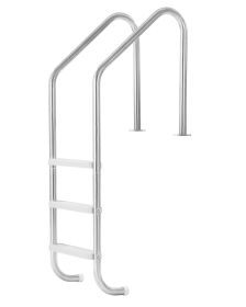 VEVOR Swimming Pool Ladder, 3-Step Double Handrails Stairs with Non-slip Heavy Duty Steps, Stainless Steel Load Capacity 265 lbs, for 48-54 In Ingroun