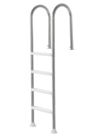 VEVOR Swimming Pool Ladder, 4-Step Double Handrails Stairs with Non-slip Heavy Duty Steps, Stainless Steel Load Capacity 265 lbs, for 54 In Inground P
