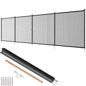 VEVOR Pool Fence, 4 x 12 FT Pool Fences for Inground Pools, Removable Child Safety Pool Fencing, Easy DIY Installation Swimming Pool Fence, 340gms Tes