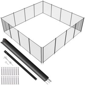 VEVOR Pool Fence, 4 x 48 FT Pool Fences for Inground Pools, Removable Child Safety Pool Fencing, Easy DIY Installation Swimming Pool Fence, 340gms Tes