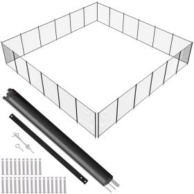 VEVOR Pool Fence, 4 x 72 FT Pool Fences for Inground Pools, Removable Child Safety Pool Fencing, Easy DIY Installation Swimming Pool Fence, 340gms Tes