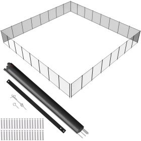 VEVOR Pool Fence, 4 x 96 FT Pool Fences for Inground Pools, Removable Child Safety Pool Fencing, Easy DIY Installation Swimming Pool Fence, 340gms Tes