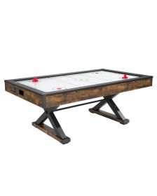 VEVOR 84" Air Hockey Table, Indoor Arcade Table Gaming Set with 2 Pushers, 2 Pucks, Electronic Scorer, X-shaped Legs & High-powered Blower, Air Powere