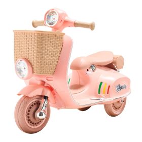 VEVOR Kids Ride On Motorcycle, 12V Battery Powered Electric Motorcycle Trike with Speed Up to 2mph, Headlight, LED Light, Music, Bluetooth, Basket, 3