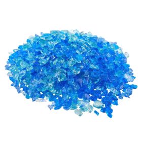 VEVOR Fire Glass, 10 LBS / 4.5 KG Fireplace Rocks, 3/4-Inch / 19.05 mm Reflective Firepit Glass Rock, High Luster Stone Landscaping for Fire Pit Table