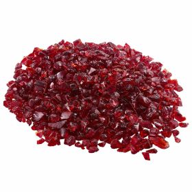 VEVOR Fire Glass, 10 LBS / 4.5 KG Smokeless & High-Temperature Resistant Fireplace Rocks, 3/4-Inch / 19.05 mm Reflective Firepit Glass Rock, High Lust