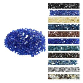 VEVOR Fire Glass, 20LBS / 9KG High-Temperature Resistant Fireplace Rocks, 1/2-Inch / 12.7 mm Reflective & Smokeless Firepit Glass Rock, High Luster St