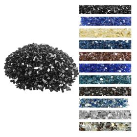 VEVOR Fire Glass, 20 LBS / 9.0 KG High-Temperature Resistant Fireplace Rocks, 1/2-Inch / 12.7 mm Reflective & Smokeless Firepit Glass Rock, High Luste