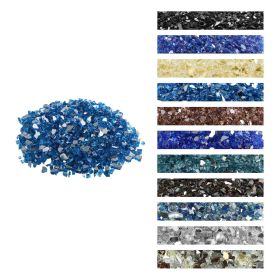 VEVOR Fire Glass, 10LBS / 4.5KG High-Temperature Resistant Fireplace Rocks, 1/2-Inch / 12.7 mm Reflective & Smokeless Firepit Glass Rock, High Luster