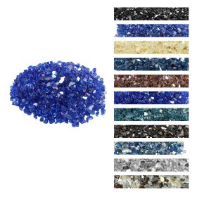 VEVOR Fire Glass, 35LBS / 15.88KG High-Temperature Resistant Fireplace Rocks, 1/2-Inch / 12.7mm Reflective & Smokeless Firepit Glass Rock, High Luster