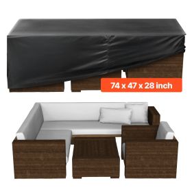 VEVOR Patio Furniture Cover, 420D Heavy Duty Waterproof Outdoor Dining Table and Chairs Cover, Large Rectangular Patio Table Covers with Air Vent for