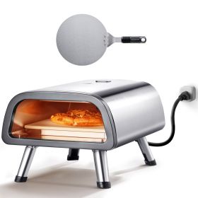 VEVOR 12" Electric Pizza Oven Countertop, Stainless Steel Pizza Maker Machine with Pizza Stone and Spatula, Heats up to 850¬ Multipurpose Indoor & Out