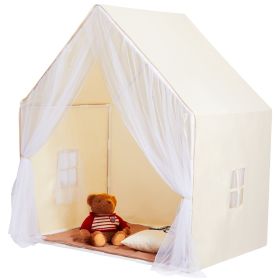 VEVOR Kids Play Tent, Kids Tent for Kids 1-5 Years Old, Toddler Tent with Mat and Tent Lamp, Tent for Kids with Windows for Indoor and Outdoor, Yurt T