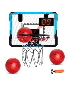 VEVOR Kids Basketball Hoop, Mini Basketball Goal with Electronic Scoreboard, Over The Door Basketball Hoop with Scoring & Music Accompaniment Function
