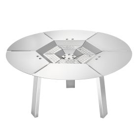 VEVOR Fire Pit Heat Deflector for Solo Stove Ranger, 20 inch Round for Wood Burning Fire Pit, 304 Stainless Steel Heat Diffuser, Detachable Burner Cov