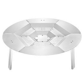 VEVOR Fire Pit Heat Deflector for Solo Stove Yukon, 27 inch Bonfire Round for Wood Burning Fire Pit, 304 Stainless Steel Heat Diffuser, Detachable Bur