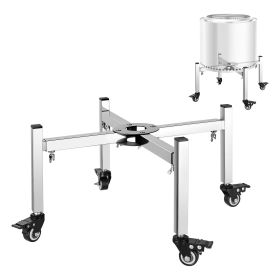 VEVOR Fire Pit Stand, 15-27 inch Adjustable Stretch with 4 Casters, Firepit Stand for Solo Stove Bonfire Ranger Yukon & Other Outside Firepit, Stainle
