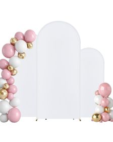 VEVOR Wedding Arch Backdrop Stand, Set of 3, Metal Stable Stand with Case Connection & Chassis Crossbar Design, Easy-to-Assemble Gold Stand with Premi
