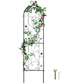 VEVOR Garden Trellis for Climbing Plants, 60 x 15 in, Rustproof Metal Garden Flower Trellis, Outdoor Climbing Rose Trellis Cucumbers Support, Decorati