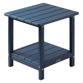 VEVOR Outdoor Side Table, 17.72W x 14.96D x 17.32H Inch, Double Layer HDPE Outside End Table for Easy Maintenance, Withstand Harsh Weather, Fit for Pa